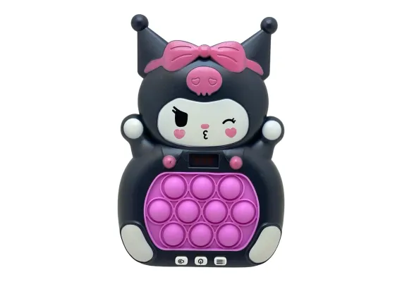 Jucarii interactive - Joc Interactiv Pop-It Consola Kuromi cu Sunete si Lumini – Antistres, Afisaj Digital, Calitate superioara, 