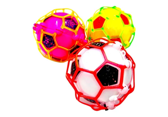 Baieti - Jucarie amuzanta, crazy ball, minge care topaie, canta, lumineaza, diverse culori, 