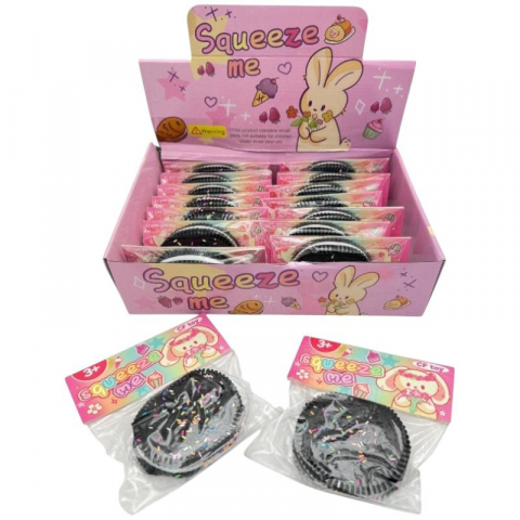 Jucarie antistres Squeeze Toys model squishy biscuit mare 9x9 cm material moale TPR pentru relaxare senzoriala, BaoBao [3]