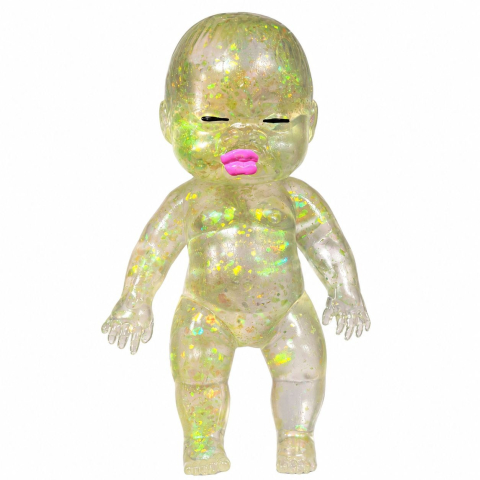 Jucarii antistres si senzoriale - Jucărie Antistres Squishy Bebeluș cu Sclipici 13cm - Figurina Elastică și Moale pentru Relaxare