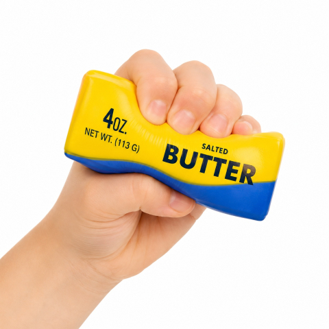 Jucarie antistres Squishy Butter 13.5cm, moale si elastica, culoare aleatorie [2]