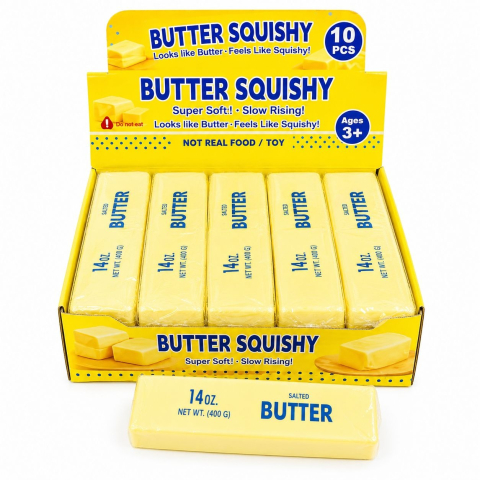 Jucarii antistres si senzoriale - Jucărie Antistres Squishy Butter Gigant, Slow Rising, Super Moale și Pufoasă, 23 cm