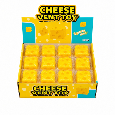 Jucarii antistres si senzoriale - Jucarie antistres Squishy Cheese 13 cm moale si pufoasa slow rising pentru copii