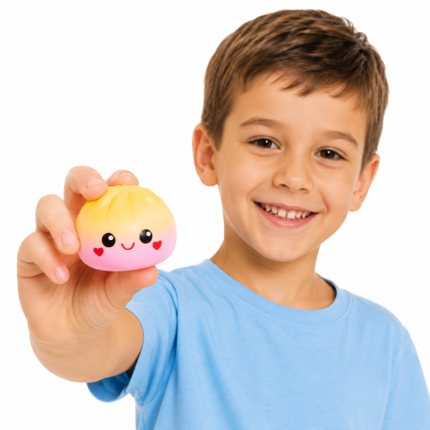 Jucarie antistres Squishy Dumpling 9 cm, moale si elastica, culoare aleatorie [1]