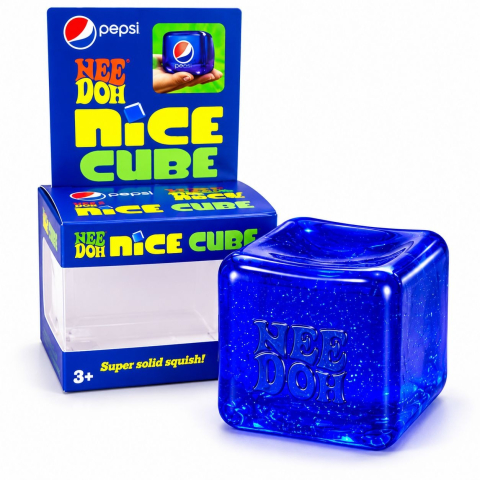 Jucarii antistres si senzoriale - Jucarie antistres Squishy Ice Cube, model cub de gheata albastru