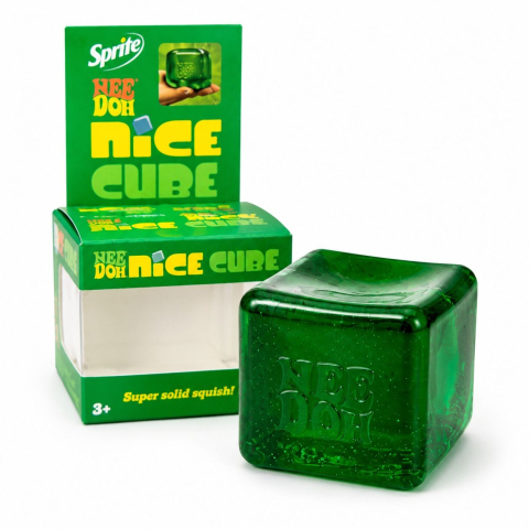 Jucarii antistres si senzoriale - Jucarie antistres Squishy Ice Cube, model cub de gheata verde