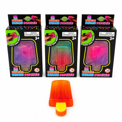 Jucarii antistres si senzoriale - Jucarie antistres Squishy Popsicle, model inghetata pe bat, culoare aleatorie
