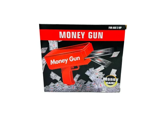 Jucarii de rol - Jucarie cu functii, pistol care lansează bani, Money Gun, 19×16.5×9cm,  