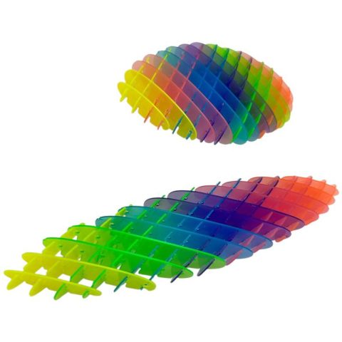 Jucarie flexibila colorata din plastic – model extensibil si pliabil, 12 cm, antistres si creativa pentru copii,  [1]