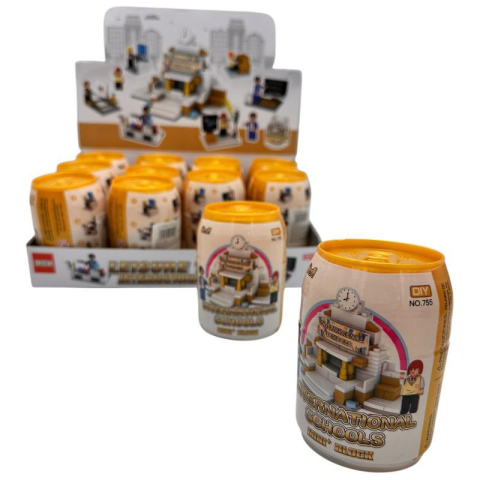 Jucarie tip doza constructie DIY pentru copii – figurina cu tematica scoala, piese asamblabile si accesorii educationale,  [1]