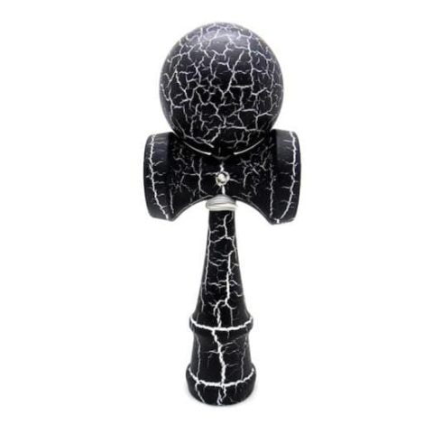 Kendama din lemn 18 cm, cracked– model clasic cu design crapat, NEAGRA [1]