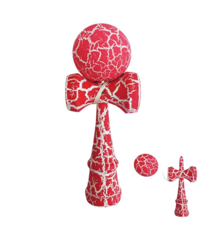 Kendama - Kendama din lemn 18 cm, cracked– model clasic cu design crapat, suprafata antialunecare