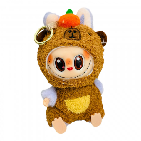 Labubu 17cm costumat in capybara – plus adorabil si pufos cu costum haios, BaoBao [0]