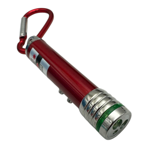 Lanterna breloc cu 2 LED-uri si laser pointer – gadget multifunctional compact si practic,  [2]
