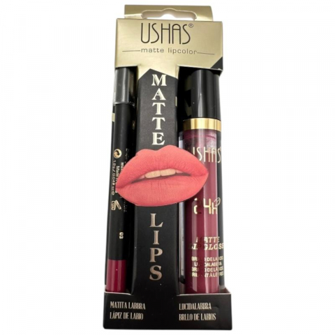 LipglossMatte 2in1 Ushas - Creion de Buze si Lipgloss Rezistent 24H BaoBao [4]