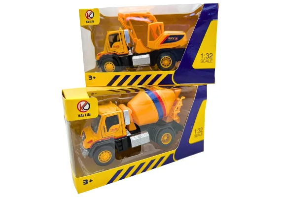 Masinute si vehicule - Masina de constructii decorativa, modele combinate, dimensiuni 13x8 cm – miniatura utilaj constructii pentru joaca sau decor, 