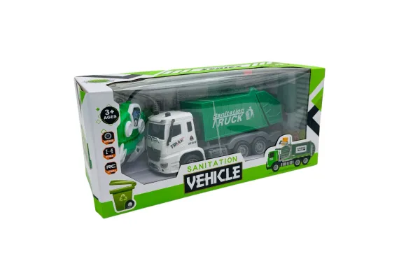 Jucarii, Copii & Bebe - Masina de Gunoi Radiocomandata - Scara 1:30, Model Sanitation Truck, 37CM 