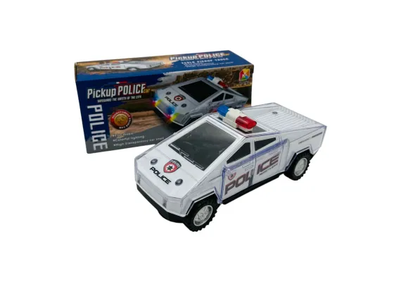 Jucarii, Copii & Bebe - Masina de Politie Pickup/CYBER  cu Lumini si Muzica - Jucarie Interactiva pentru Copii, 19 x 8 x 7 cm 