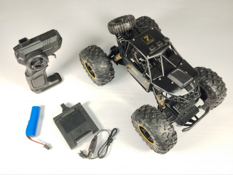 Masina Monster Rock Crawler din metal cu telecomandă, cameră HD, control Wi-Fi, suspensii și acumulator 1200 mAh [0]