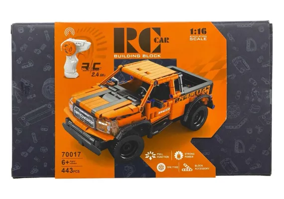 Masinute si vehicule - Masina RC cu telecomanda 2.4GHz – asamblare tip blocuri, scara 1:16, 433 piese, jucarie interactiva, 
