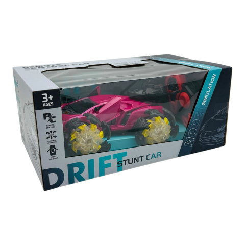 Masinuta RC Drift Stunt Car cu Telecomanda, Efecte Luminoase si Fum, 29.5 cm  [2]