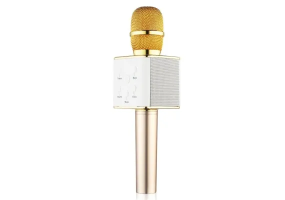 Jucarii interactive - Microfon cu boxa, functii multiple, incercare USB, diverse culori, 25×7.5×7.5cm 