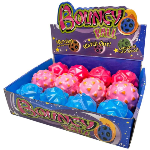 Minge elastica Bouncy Ball cu tepi rotunzi, model colorat, saritura mare, culori combinate, pentru copii, 6-7 cm,  [2]