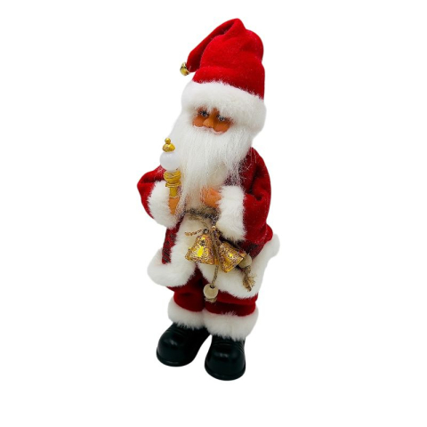Mos Craciun Interactiv 35 cm cu lumanare si clopotei, pe baterii, in cutie [1]