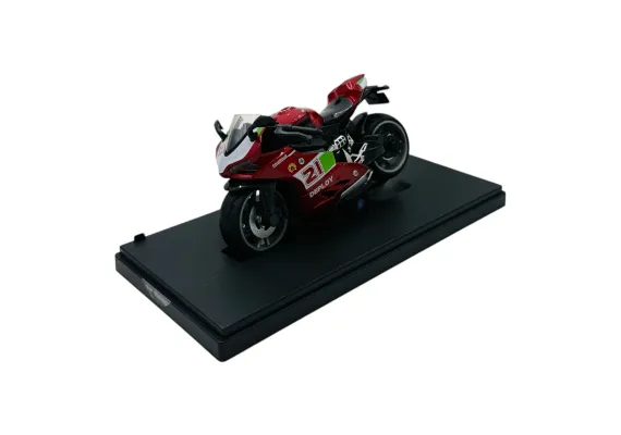 Masinute si vehicule - Motocicletă Metalică 1:14 cu Cutie de Expunere – Modele și Culori Variate, 18×9.5×7.5cm 
