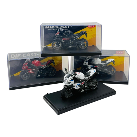 Motocicletă Metalică 1:14 cu Cutie de Expunere – Modele și Culori Variate, 18×9.5×7.5cm  [3]