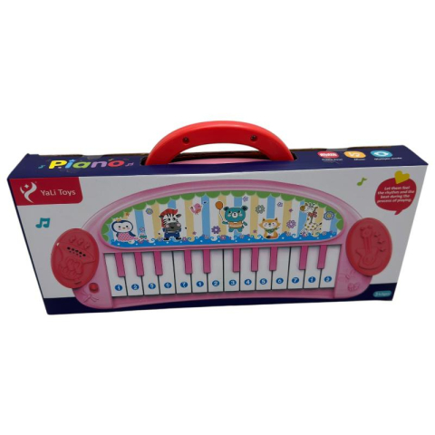Orga muzicala cu baterii 30x13 cm – 12 clape colorate, multicolora, cu sunete – jucarie interactiva pentru copii,  [3]