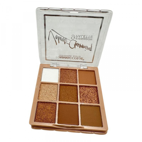 Truse si Accesorii Machiaj - Paleta machiaj Romantic Color B1 – 9 culori ochi, 7.5cm, 10.4g, farduri mate si sidefate, BaoBao