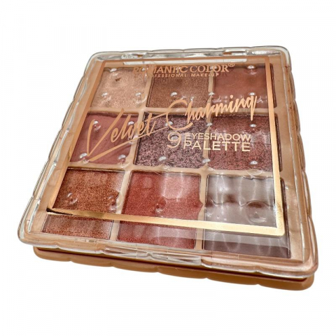 Paleta machiaj Romantic Color, B2 – 9 culori intense, 7.5cm, 10.4g, farduri ochi mate si sidefate, BaoBao [1]