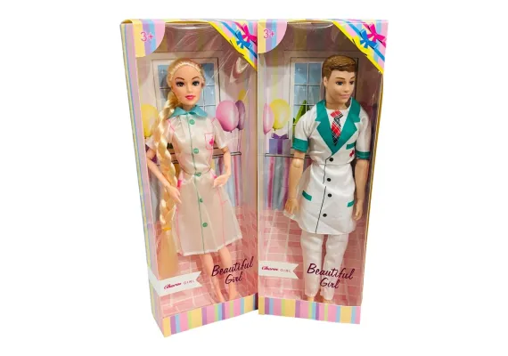Jucarii, Copii & Bebe - Papusa articulata Doctor/Doctorita, Beautiful Girl, 32×12cm, 