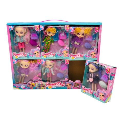 Papusi si accesorii - Papusa cu accesorii, multicolor, 16×13×6cm, +3ani 