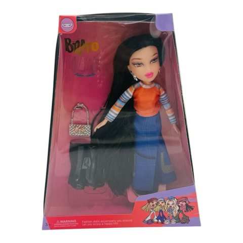 Papusa Fashion Diva Denim Edition cu Accesorii, Par Lung si Tinuta Moderna  [1]
