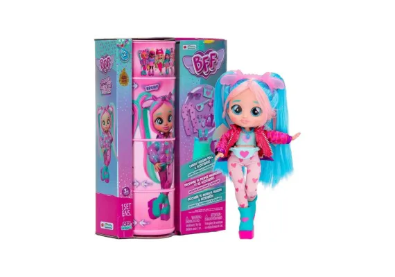 Papusi si accesorii - Papusa Stilata cu Garderoba Glam si Accesorii Colorate 