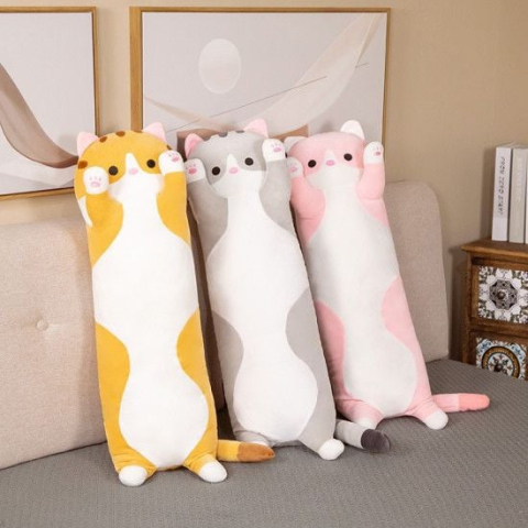 Pisi Bebe Adorabil din plus, 50cm, 3culori,   [3]