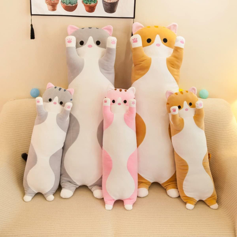 Pisi Bebe Adorabil din plus, 50cm, 3culori,   [1]