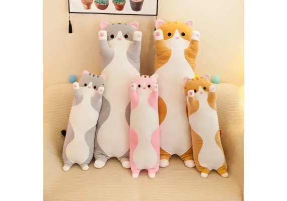 Jucarii de plus - Pisi Bebe Adorabil din plus, 70cm, 3culori,  