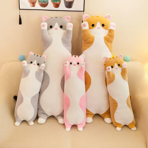 Pisi Bebe Adorabil din plus, 70cm, 3culori,   [1]