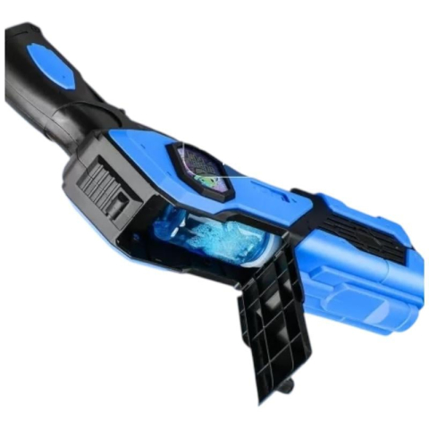 Pistol electric cu baloane de sapun pentru copii, model  cu lumini si sunete, jucarie distractiva cu design spatial, dimensiune aproximativa 32cm,  [2]