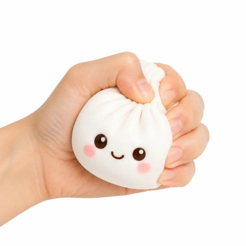 Plic Surpriză Mini Dumpling Squishy pentru Copii - Jucărie Antistres Moale și Elastică [2]