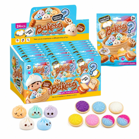 Jucarii antistres si senzoriale - Plic Surpriză Mini Dumpling Squishy pentru Copii - Jucărie Antistres Moale și Elastică