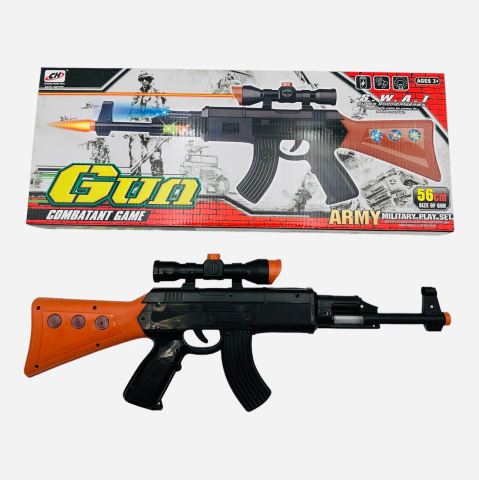 Pusca de jucarie Gun Combat Game, cu sunete si lumini, 56×22×4.5cm, +3ani,   [1]