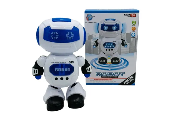 Jucarii, Copii & Bebe - Robot Interactiv cu Lumini si Sunete, 18x10x8 cm - Joaca si Distractie pentru Copii 