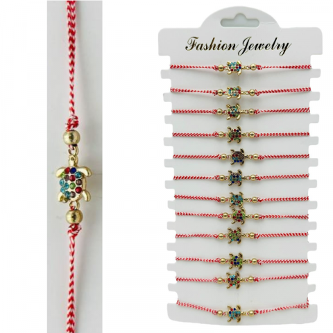 Martisor Bratara - Set 12 Bratari Martisor Testoasa Norocoasa, snur reglabil