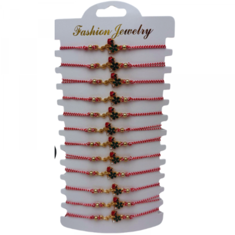 Set  12 Bratari Martisor Trifoiasi cu gargarita, cu margele, snur reglabil [2]