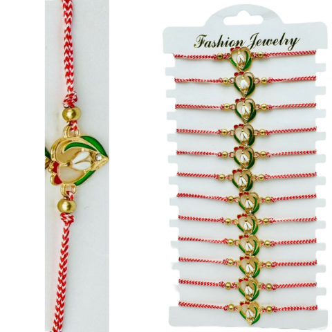 Martisor Bratara - Set 12 Bratari reglabile Martisor, Ghiocel Norocos, model 2025