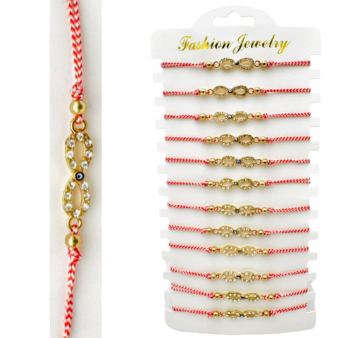 Martisor Bratara - Set 12 Bratari reglabile Martisor, Infinity Lucky, model 2025